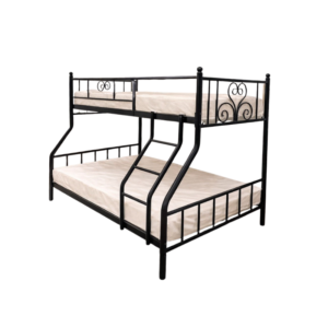 سرير حديد طابقين نفر ونصف + نفر مع المراتب الطبية