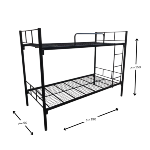 سرير طبقين حديد تركيب كبس
